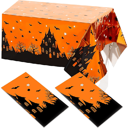 2 Halloween-bordsdukar Halloween-bordslinne Halloween-bordsduk