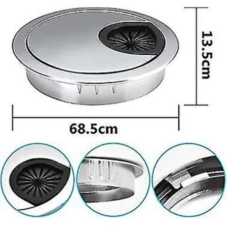 4 kpl Kaapelinreikäkannet 60 mm Pöydän Kaapelinläpivienti Harjalla