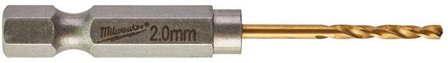 Milwaukee SHOCKWAVE Red Hex HSS-G TIN Metalbor 2-pak 2 mm, Maskintilbehør & forbrugsvarer