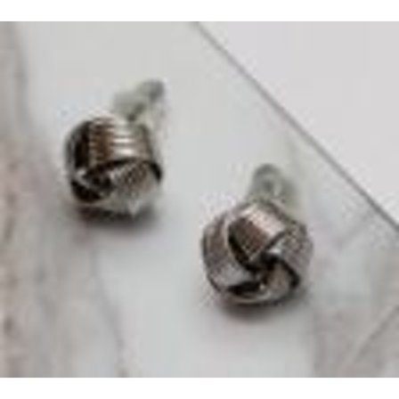 Silver Stud Örhängen - Mönstrad Knut