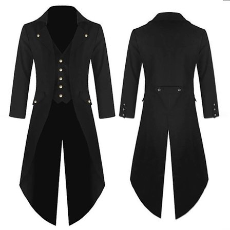 Halloweenkjole for kvinner Herrefrakk Mote Vindjakke Gotisk Stil Jakke Herre Retro Halloweenfrakk