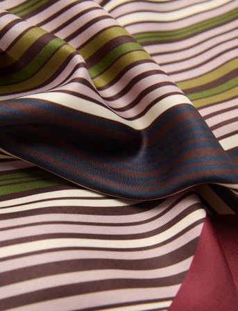 Mango Striped Satin Scarf - Multi/patterned - ONE SIZE