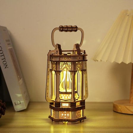 3D Træpuslespil Model Kit, Lommelygte, Trækonstruktionssæt til Voksne, Mekanisk Trækonstruktionsspil