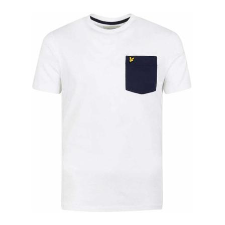 Lyle & Scott T-shirt Contrast Pocket , Wit , Heren , Maat: L