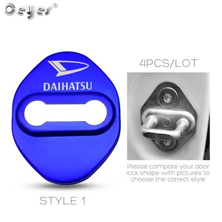 4 st Bil Styling Emblem Dörrlås Skydd För Daihatsu Terios Mira Move Sirion Hijet Boon Cuore Dekor Dekaler Tillbehör