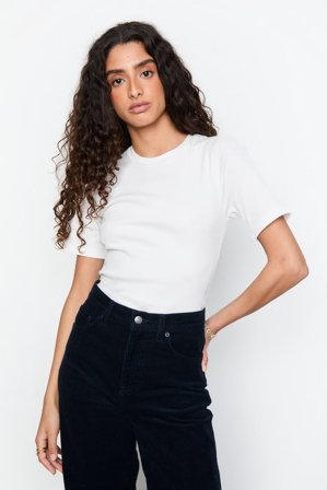 CAMILLA PIHL - Pippa Rib Tee - Off-White SizeS