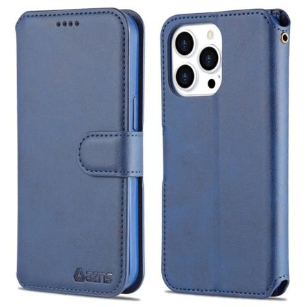 Iphone 13 Pro Max - Azns Slim Läder Fodral - Blå