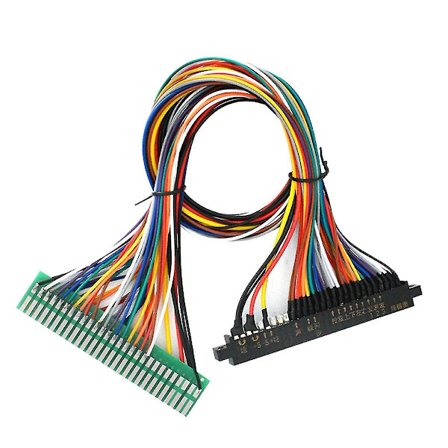 28-bens Jamma Forlængerkabel Arcade Spilmaskine Jamma Kabelføring Stik Guld Finger Til Arcade Spil