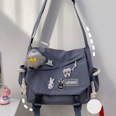 Retro Messenger Bag Hane Stor Kapacitet Lätt axelväska Justerbar axelrem Sling Bag För män Kvinnor