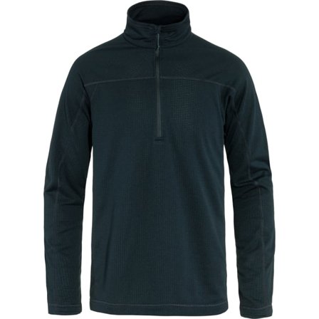 Fjällräven Herr's Abisko Lite Fleece Half Zip in Dark Navy | Size: 2XL, Polyester