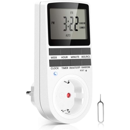 IC Digital Timer 16A / 3680W Stikkontakt 16 Konfigurerbar