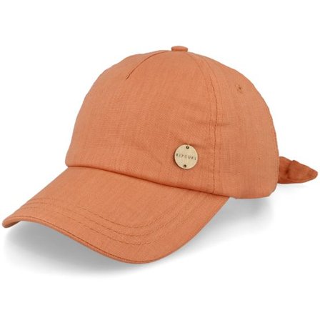 Rip Curl - Orange unconstructed Keps - Hemp Tie Back Clay Dad Cap @ Hatstore