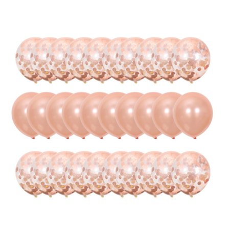 30-pack balloner Rosé Gold Confetti Balloons Fødselsdag
