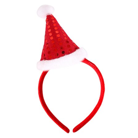 Julehårbøjle Stort Rødt Sløjfe Hårbånd til Kvinder Juletræ Glitter Hårtilbehør Fest Hårdekorationer 1 stk