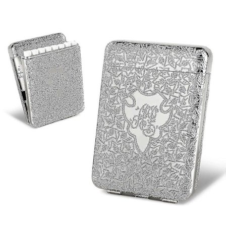 Metal Cigaretetui, Vintage Weed Cigaretholder, Peaky Blinders Æske Til 16 King Size 84mm Cigaretter, Unikke Fødselsdagsgaver Til Kvinder Mænd (sølv)