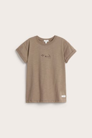 Newbie | T-shirt z nadrukiem | Brązowy