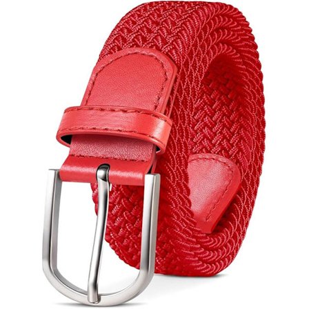 Herrebelte, Elastisk Flettet Belte Unisex Menn Kvinner Flettet Elastisk Stretch Vevd Belte 33mm (1.25") ,Lengde 42" (107cm) Passer Midje 33"-36",