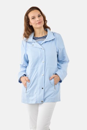 BRANDTEX - Jakke - Lyseblå - Aftagelig Hætte