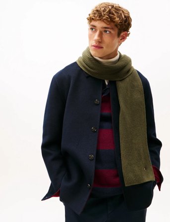 Tommy Hilfiger Th Flag Pima Cotton Cash Scarf - Green - ONE SIZE