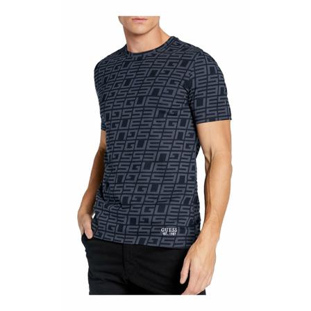 Guess T-Shirts , Blauw , Heren , Maat: XL