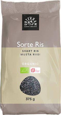 Urtekram Ris sorte Ø 375 g, Helse & Madvarer, Pasta, Ris & Bælgfrugter, Ris