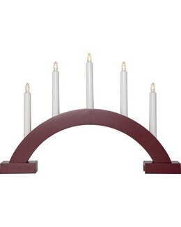 Star Trading Adventtikynttelikkö LED Abbe Punainen