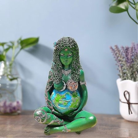 Moder Jord Statue Millennial Gaia Mytisk Figur Gudinde Statue Hjem Dekoration Skrivebords Ornament Resin Ghia Moder Statue