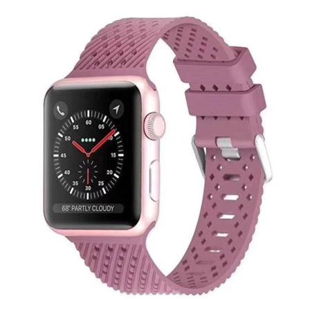Apple Watch Series 5 40mm viileä silikoninen ranneke - Violetti Purple