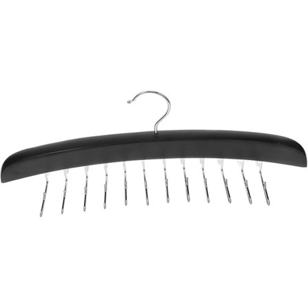 Monitoiminen henkari huivi- ja solmioteline vaatekaapin säilytystarvike puinen henkari toppi- ja aluspaitateline rauta musta