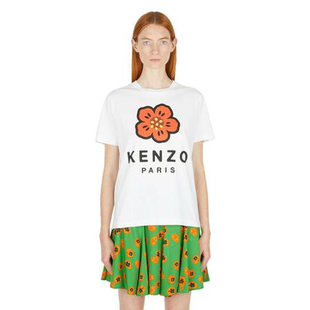 Kenzo Boke Flower Print T-Shirt Hvid, Dame T-shirts