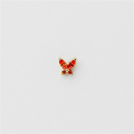 Orange Butterfly Piercing - 18K VERGOLDETES STERLINGSILBER