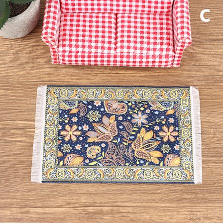 1Pc 1:12 Dukkehus Miniatyr Gulv Teppetrekk Teppe Gulvmatte H