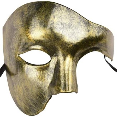 Herr Mask Fantomen på Operan Maskerad Mask Halvmask (Guld)