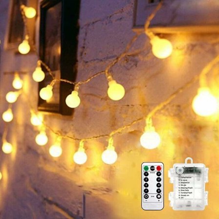 2-pack Fairy Lights, 6M 40 LED-strängljus Utomhus Vattentät IP65 med 16 Färger Timer Fjärrkontroll, Fairy Lights