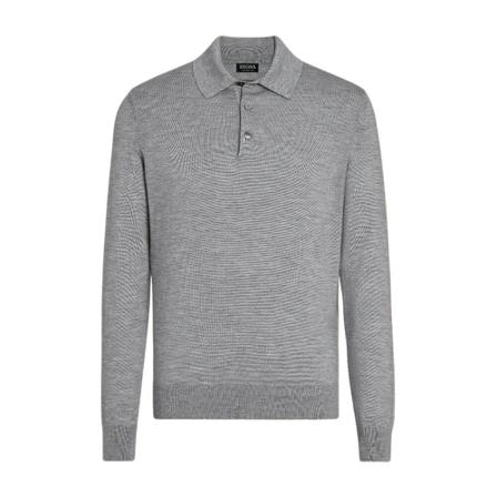 Z Zegna, Round-neck Knitwear Szary, Mężczyzna, Rozmiar: L