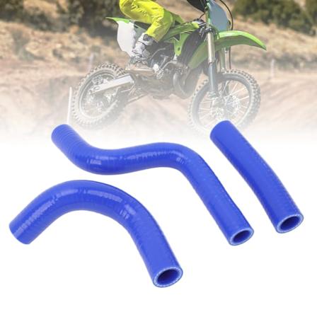 3 stk. Silikon Radiator Kølevæske Slange Sæt Stabil Forbindelse Lækagefri Varmebestandig Passer Til KX80 KX85 KX100 Blå