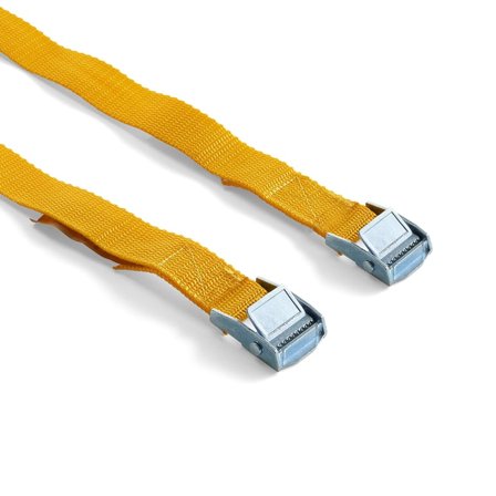 Spennreim, 1,5 meter, gul, 2-pk