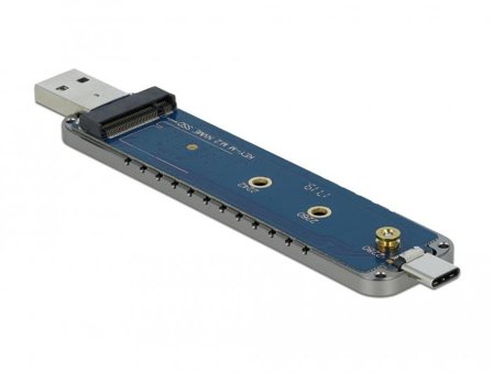Delock drevkabinett - M.2 NVMe Card - USB-C, USB 3.2 (Gen 2)