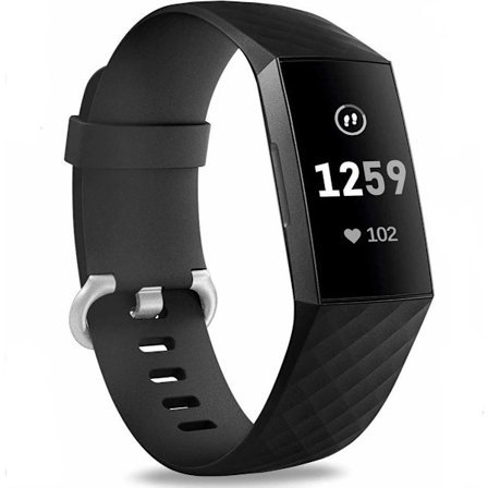 Go Go Gadget - Fitbit Charge 3 & 4 Sport Waffle Armband - Svart - SM - Klockarmband/Armband