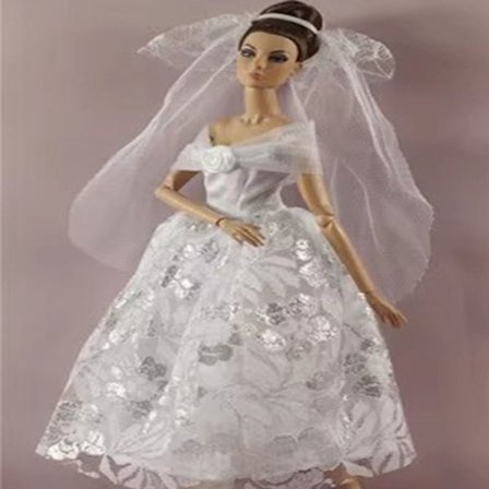 Docka Bröllopsklänning Docka Kjol 2 2