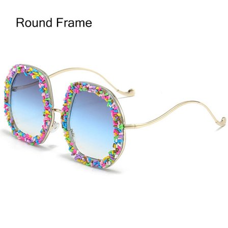 Steampunk solbriller Estetiske solbriller RUND RAMME RUND