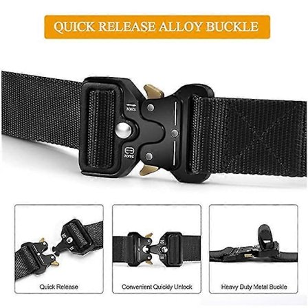 Miesten taktinen vyö sotilas työvyö varustus 1.5" leveä kestävä vyö pikalukittavalla metallisoljella, lahjavyö taktinen molle-laukku ja koukku