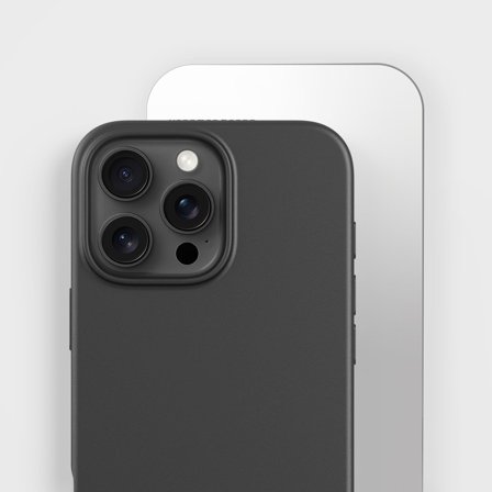 Eco-Friendly Phone Case Black Plant-Based Cover & Screen Protection, iPhone 16 Pro Max