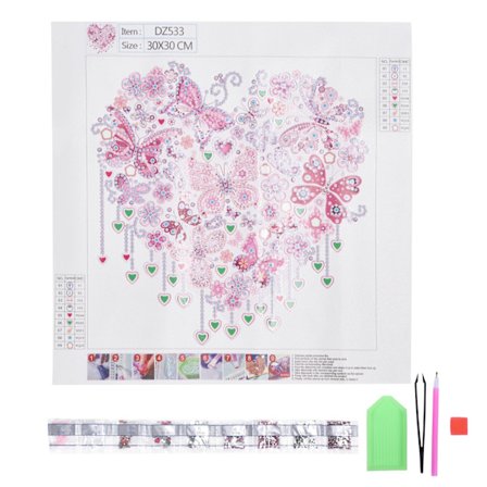 5D diamantmalerisæt DIY håndlavede diamanter Billede til indretning 30x30cm