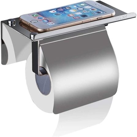 Toiletpapirholder - komplet 304 med låg