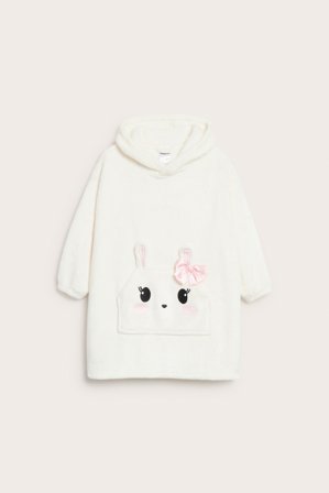 Kappahl | Fleecehuppari pupulla | Luonnonvalkoinen