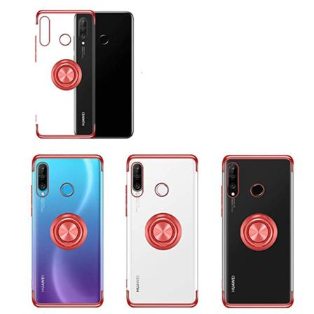 Stilfuldt silikonecover med ringholder FLOVEME - Huawei P30 Lite Guld