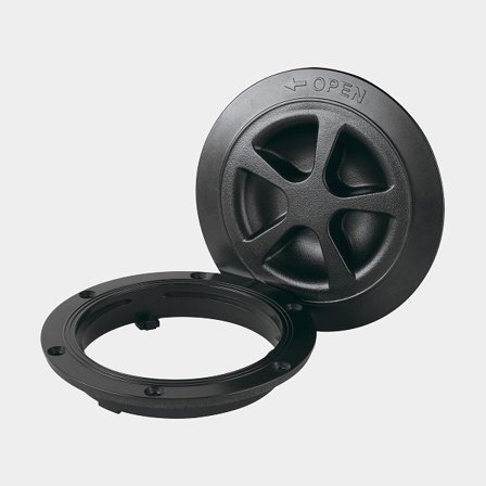 Kontrolní poklop SEAFLO 6" Hatch Cover, kulatý, Ø197/153 mm, se šroubovacím víkem, černý