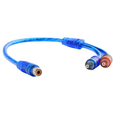 Yksi kahdessa audiojohdossa 1RCA naaras kääntää 2RCA uros AV-johdon yhden