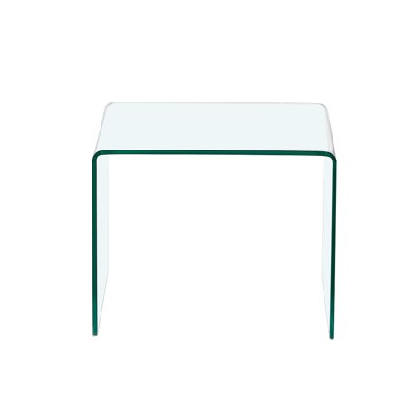 Clear hjørnebord, glas - Klar - 50x40x40 - Sofaborde